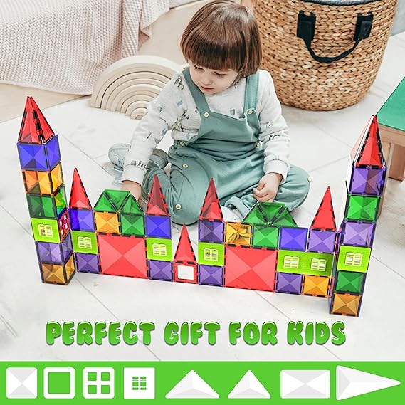 Desire Deluxe Kit Bloques de Construcción Magnéticos 3D para Niños de 3 - 7 Años - Juguete Educativo con Figuras Geométricas para Desarrollar la Creatividad de Sus Pequeños - 57 Piezas - Imagen 5