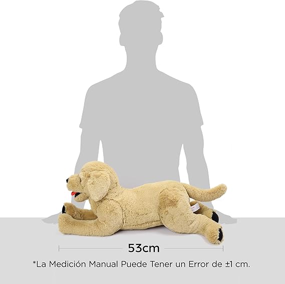 Peluche Perro Golden Retriever 52,8cm, Peluches Grandes Tacto Suave, Seguro y Cómodo Juguete Mejor para Niños, Chicos, Parejas, Mascota - Imagen 4