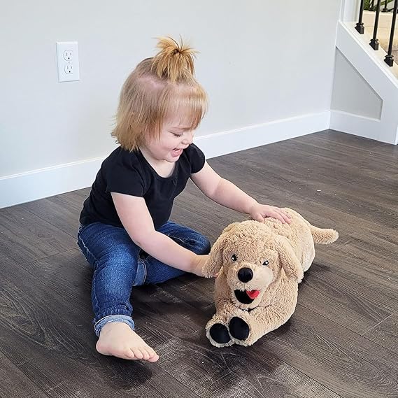 Peluche Perro Golden Retriever 52,8cm, Peluches Grandes Tacto Suave, Seguro y Cómodo Juguete Mejor para Niños, Chicos, Parejas, Mascota - Imagen 7
