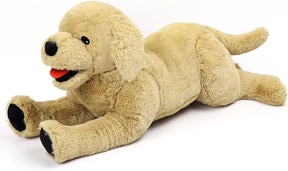Peluche de perro Golden Retriever suave y realista para niños